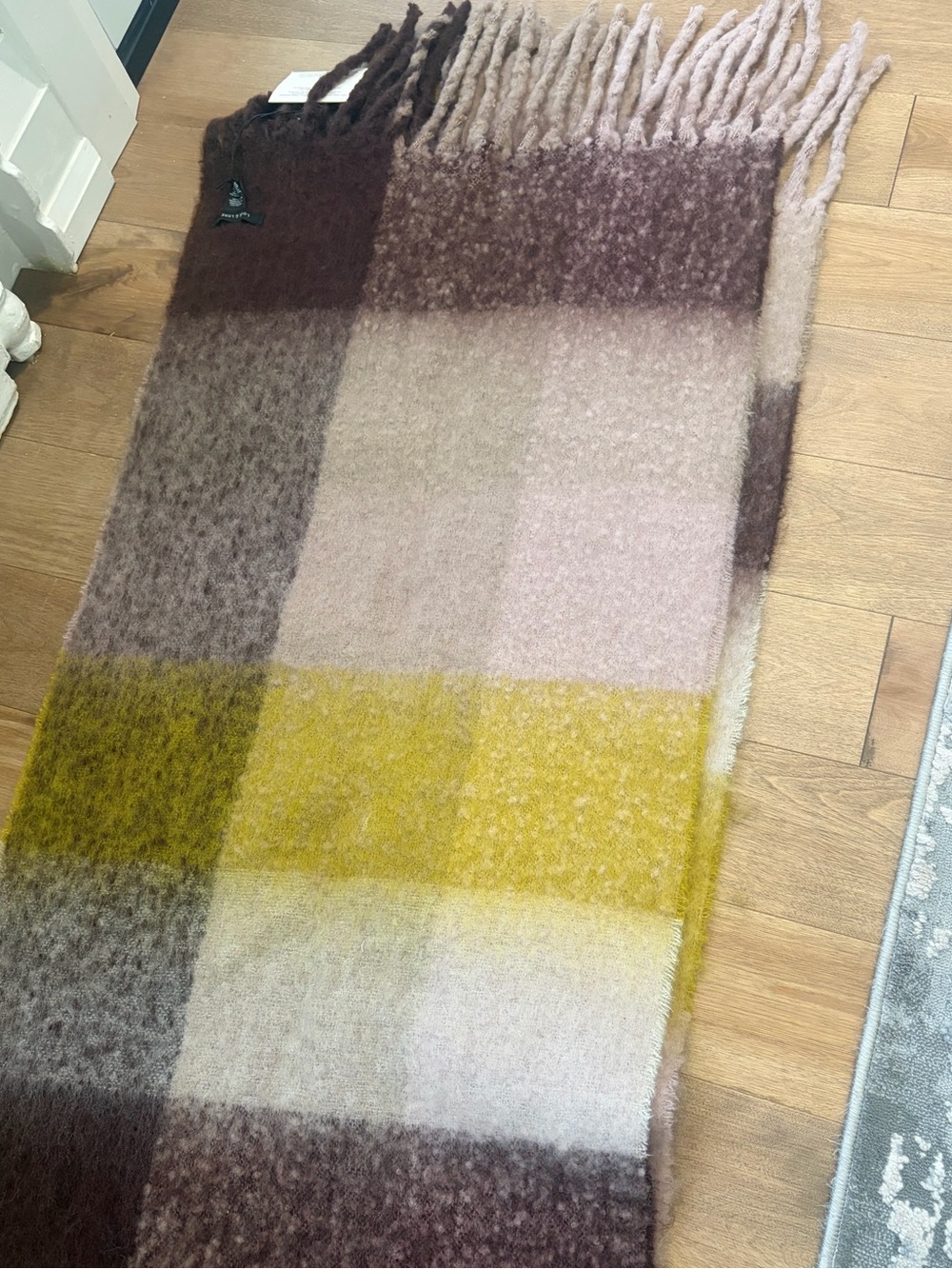 Love and Lore- Women’s Scarf in Brown, Pink & Yellow